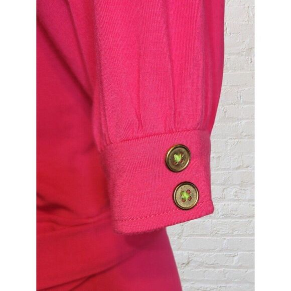 NWT Lilly Pulitzer LG Garett True Wrap Dress Cocktail Jersey Knit Solid Pink - Picture 4 of 8